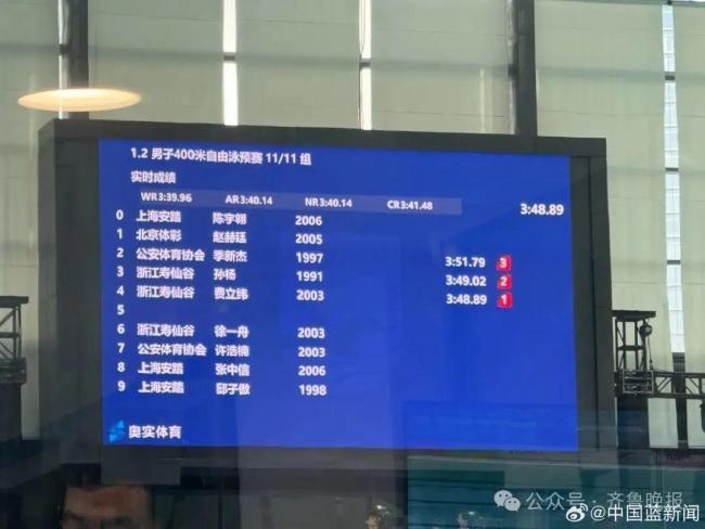 潘展乐汪顺孙杨晋级200自半决赛 老将新秀同台竞技