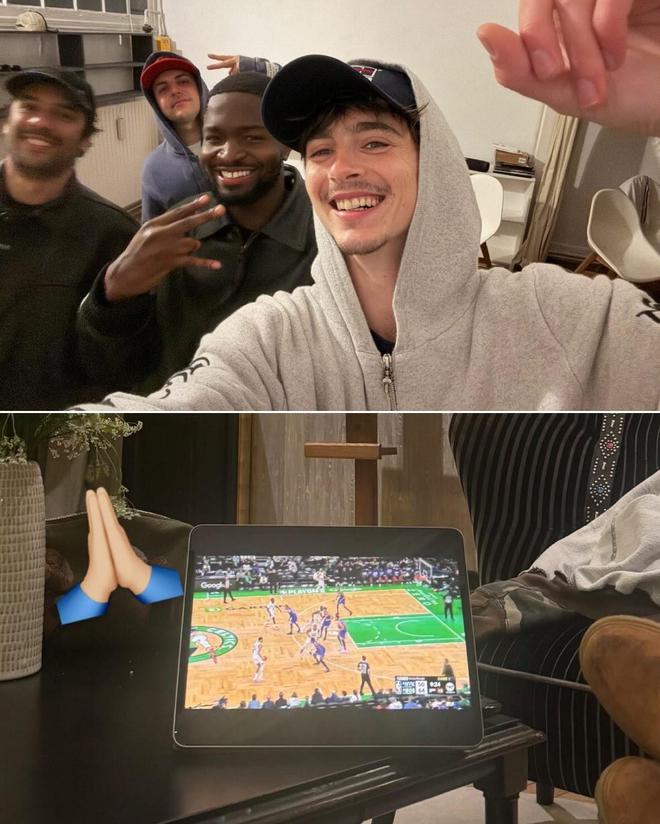 不陪女朋友了，提莫西因观战NBA季后赛直播缺席MetGala