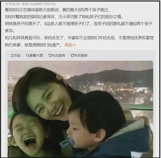 复盘S家最近闹剧，把大S子女排除在外，百日悼念都不带他们过