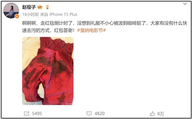 戛纳红毯成名利场，中外网红造型夸张抢镜，赵樱子被请走太尴尬