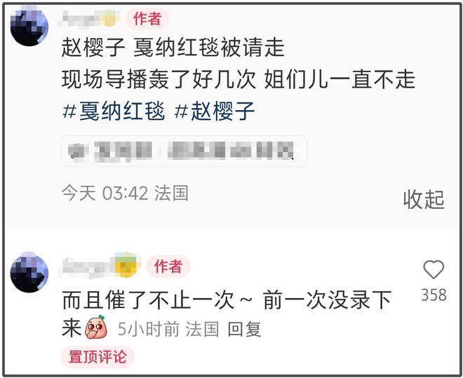戛纳红毯成名利场，中外网红造型夸张抢镜，赵樱子被请走太尴尬