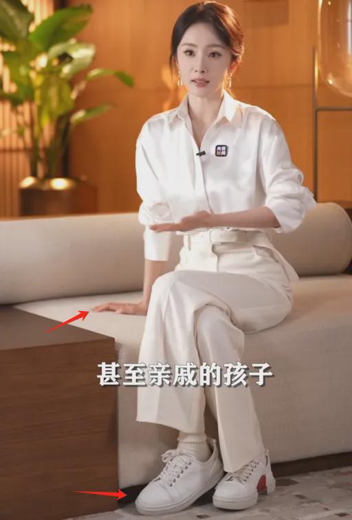 央视镜头下的杨幂，鱼尾纹抢镜脸油到反光，一个坐姿惹出争议