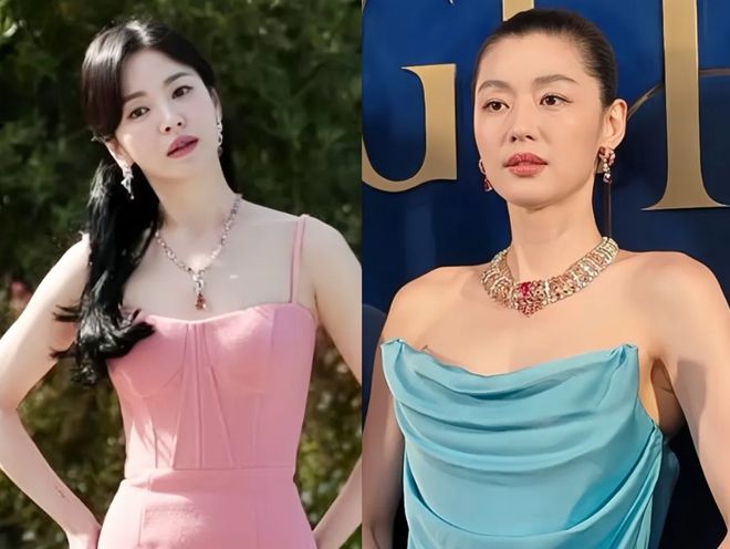 全智贤眼里有光了！网友猜测她要离婚，近照似少女打扮粉嫩秀身材