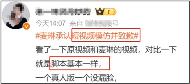 麦琳抄袭风波升级！道歉但不删视频，被抄袭博主是孕妇留言求放过