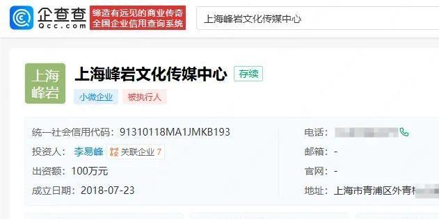 李易峰被强制执行近5000万