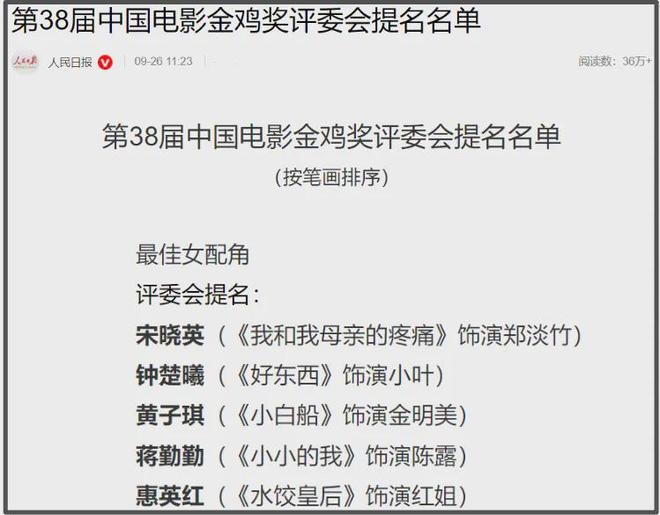 金鸡奖提名爆冷！85花无人入围输给新人，杨幂、赵丽颖转型艰难