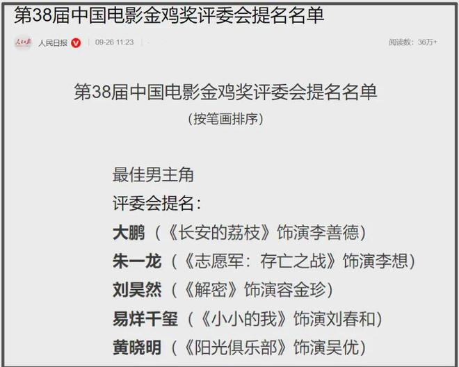 金鸡奖提名爆冷！85花无人入围输给新人，杨幂、赵丽颖转型艰难