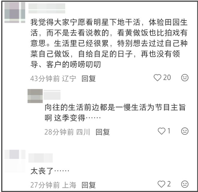 《向往》收视创新低！仅剩0.19%越看越丧气，节目氛围遭吐槽
