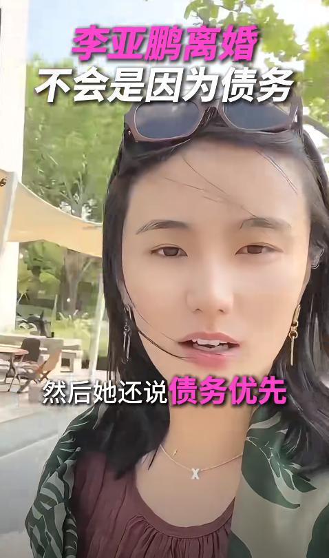 著名主持人曝李亚鹏离婚原因，债务不是主因，存在无法调和的问题