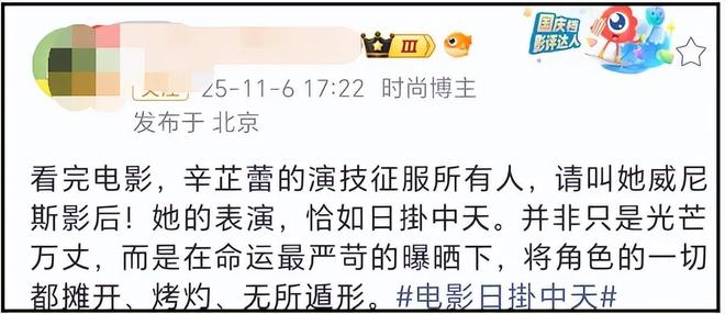 《日掛中天》首波口碑！剧情被质疑渲染苦难，辛芷蕾演技获肯定