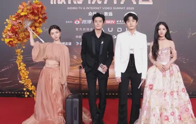 视界大会红毯尴尬瞬间！踩裙子、抢位置，太多人手忙脚乱出状况